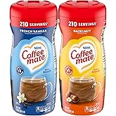 Coffee mate French Vanilla, Hazelnut Powdered Creamer Variety, 15 oz (Pack of 2)