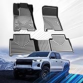SSESS Car Floor Mats for Chevrolet Colorado 2023 2024 2025 (Fit Carpet Floor) Accessories, TPE All Weather Protection Floor Mats, Custom Fit 1st & 2nd Row Car Floor Liners Set