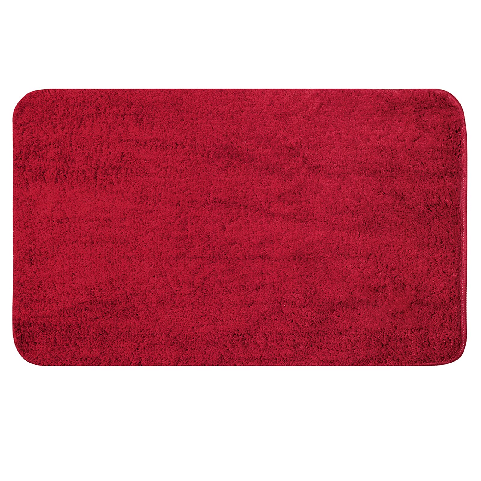 MIULEE Bathroom Rug Entrance Mat Shower Mat Non-Slip Tabis Absorbent Soft Microfibre Toilet Bath Tub Outlet Kitchen Living Room Bedroom Red 50 x 80 cm