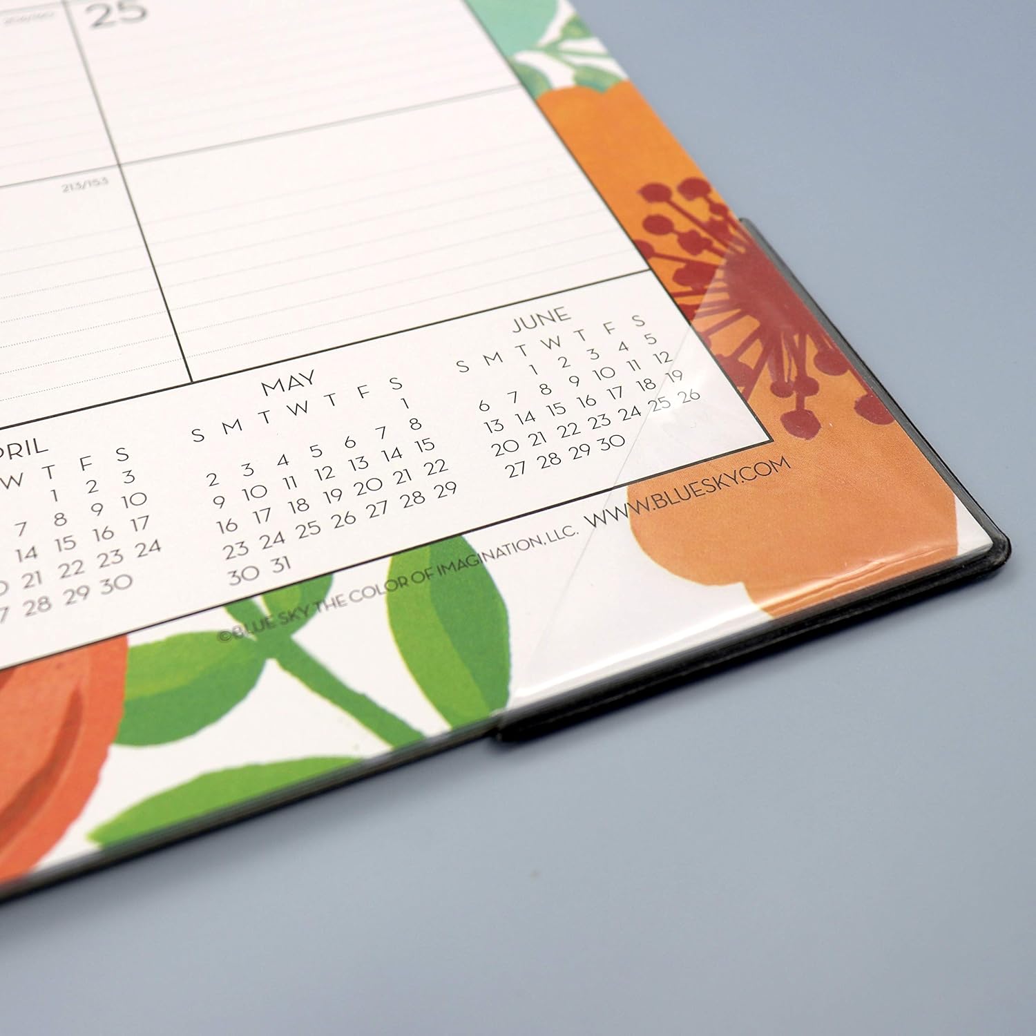 Blue Sky 2020-2021 Academic Year Monthly Desk Pad Calendar, Trim Tape Binding, Two-Hole Punched, Ruled Blocks, 22" x 17", Mahalo : Office Products