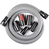 WORKSHOP Wet/Dry Vacs WS17823A 1-7/8-in. x 10-ft. Contractor Vacuum Hose | Flexible Hose Kit, Fits WORKSHOP Vacuum Cleaners with 2-1/2-in. Diameter Inlet, Adapts to 1-7/8-in. and 2-1/2-in. Accessories