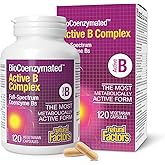 Natural Factors BioCoenzymated Active B Complex 120 Vegetarian Capsules, The Most Metabolically Active Form of B Vitamins, En