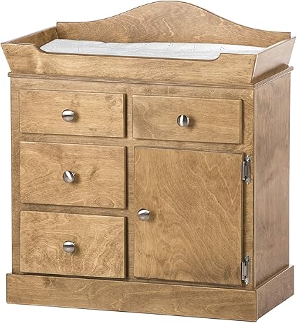 natural wood changing table dresser