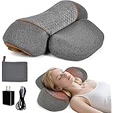 WALFITE 3-in-1 Rechargeable Neck Massager Pillow with Heating & Traction - Deep Tissue Pain Relief, Shoulder & Necks Hump Corrector for Women,Gift for Family and Friends