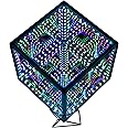 Heepulor Infinity Hyper Cube LED Light LED Controller with Stand, Controller & Sound & App Reactive Table Lamp - Cool & Creative Multicolor Decorative Mirror Art Desk Night Light (6 Inchs)
