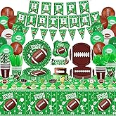 224 pack Football Birthday Party Tableware Set Football Theme Birthday Party Supplies Football Sports Party Supplies Set Football Theme Plates Set for Football Game Day Tailgate Party Decorations
