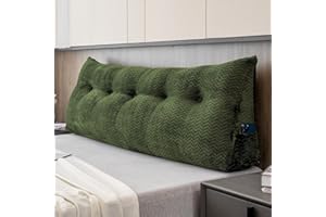 ZOEMO Large Bolster Triangular Headboard Wedge Backrest Positioning Support Bed Rest Reading Pillows Headboard Wedge Pillows for Day Bed Bunk Bed with Removable Cover