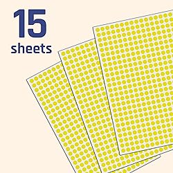 6000 Pack - 1/4" Small Dot Stickers Round Circle