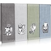 SmoothNovelty 4 PCS Otter Hand Towels for Bathroom 29" x 13" Funny Gifts for Women Otter Decor Hand Towels for Bathroom, Kitchen, Valentines Day Gifts Cute Animal