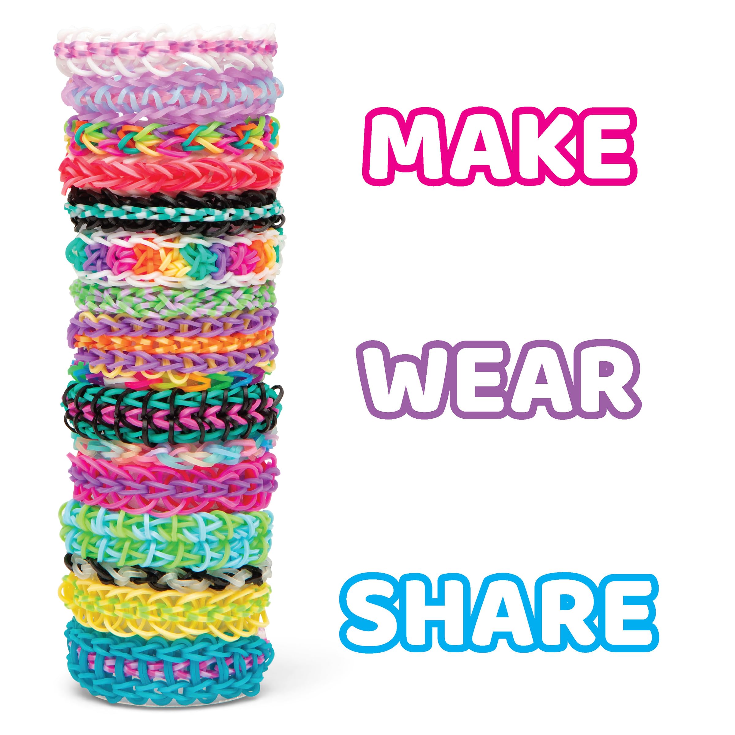 Rainbow Loom® MEGA Combo Set, Features 7000+ Colorful Rubber Bands, 2 step-by-step Bracelet Instructions, Organizer Case, Great Gift for Kids 7+ to Promote Fine Motor Skills