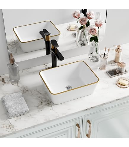 SHACO 14x10 Inch Small Wall Mount Bathroom Sink, Single Hole White SHACO 14x10 Inch Small Wall Mount Bathroom Sink, Single Hole White