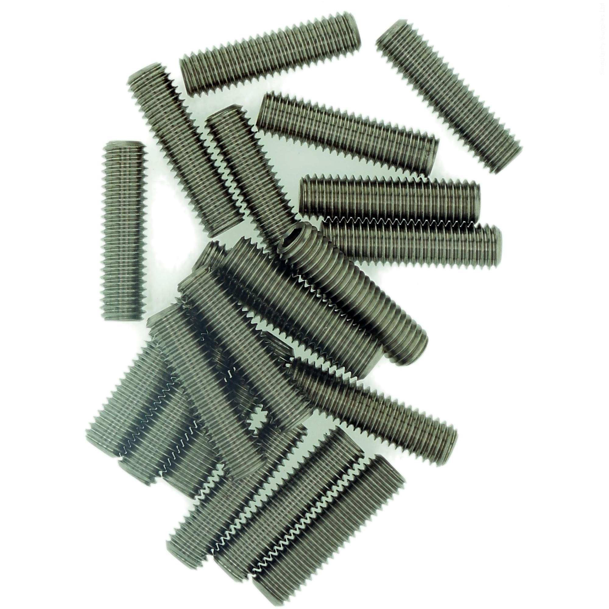 M2 (2mm x 6mm) Hex Socket Grub Screw (Flat Point) - Stainless Steel (A2) (Pack of 20)
