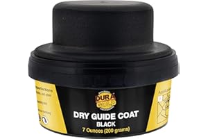 Dura-Gold Premium Black Dry Guide Coat Kit, 7 Ounces (200 Grams) - Powder that Instantly Highlights Auto Bodyshop Repair Surface Imperfections, Identify Body Filler Pinholes, Sanding Scratches Defects