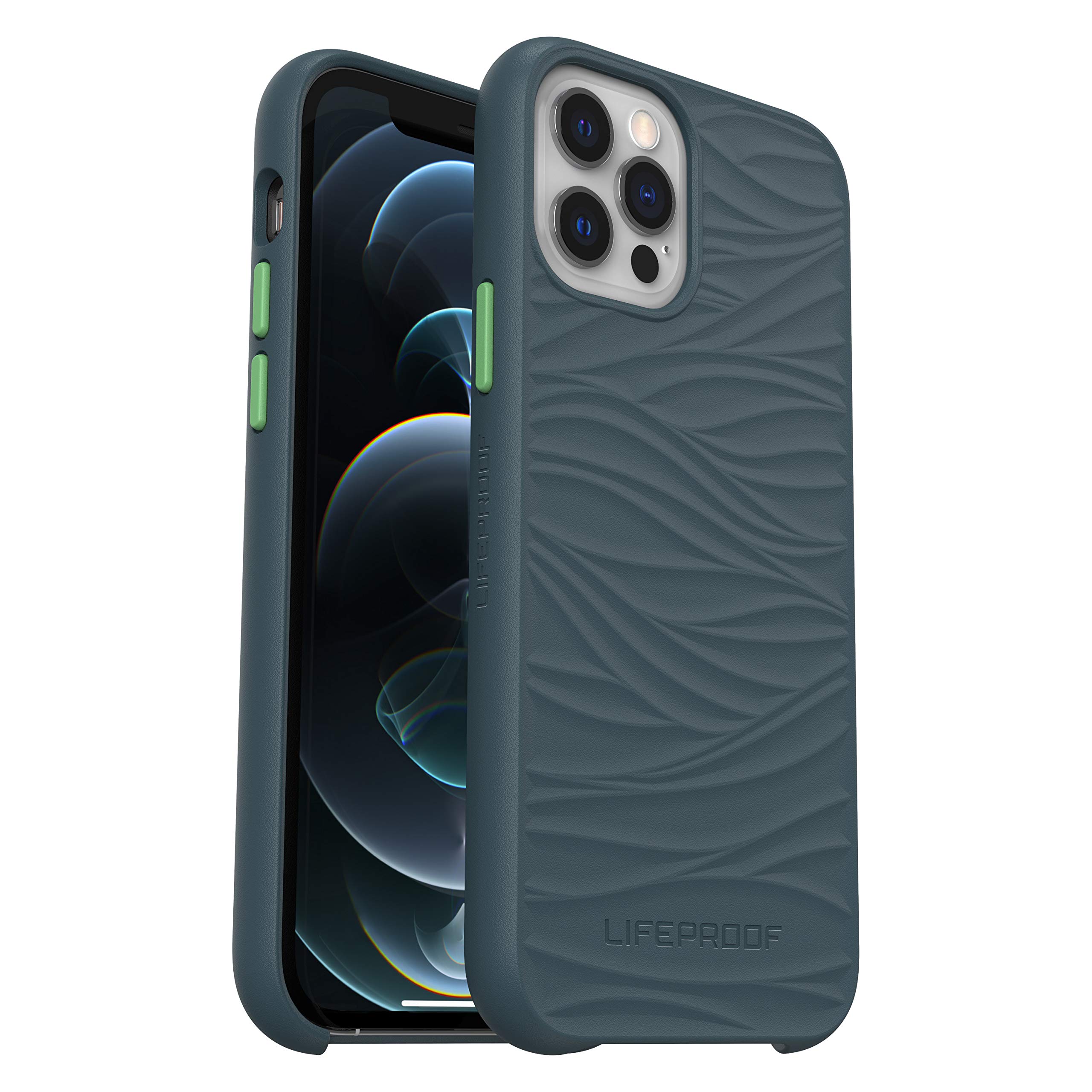 LifeProof Wake Case for iPhone 12 / iPhone 12 Pro, Shockproof, Drop proof to 2 Meters, Protective Thin Case, Sustainably made from Recycled Ocean Plastic, Grey
