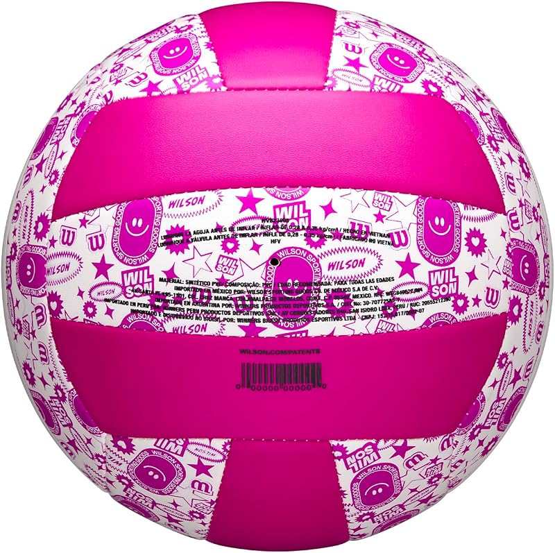 Voleibol Stamp, Couro Sintético, Arrojado e Brilhante, Desempenho Fiável, Tecnologia de Proteção de Ar, Tamanho Oficial, Cor Roxo e Branco