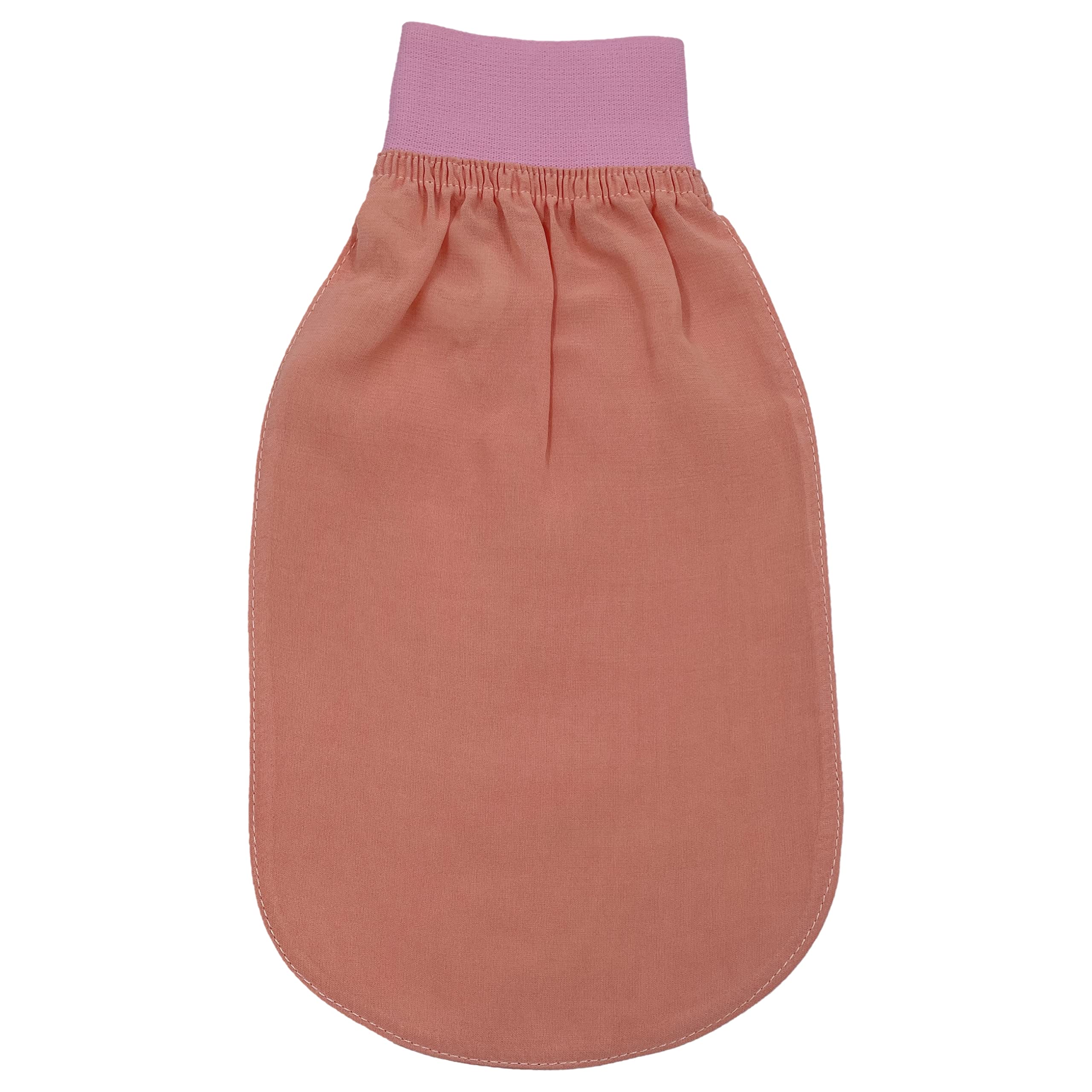 Feel Fine Turkish Exfoliating Mitt – 100% Natural Plant Silk Hammam Kese Glove for Men & Women | Handcrafted Skin Peeling Scrubber, Vegan Shower, Bath & Sauna Exfoliator (Pink & Light Pink)