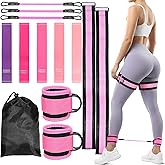 YBEATY Resistance Bands Set, Adjustable Ankle Exercise Bands with Cuffs Home Gym Workout Fitness Equipment with Carry Bag for Women Leg Booty Butt Lift Kickbacks Hip Training Working Out Yoga