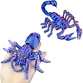 SIPWATE 2Pcs 3D Printed Animals - Halloween Decor Gifts Toys, Movable Joints, Children's Desktop Home Office Decorations, Birthday, Halloween (Skeleton Spider, Scorpion)