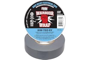 NSi Industries WarriorWrap Select 3/4 in. x 60 ft. 7 mil Vinyl Electrical Tape, Gray (WW-722-GY)
