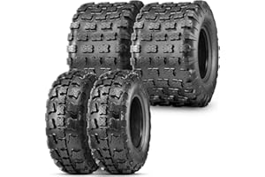 OBOR Advent ATV Tires 22x7-10 Front & 20x11-9 Rear, 6 Ply GNCC Champion Tires, 22x7x10 & 20x11x9 ATV Race Tires (4 Pack)