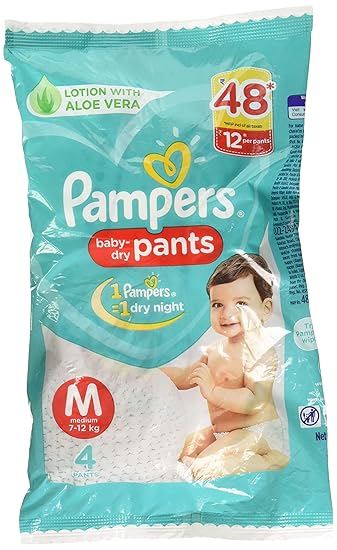 Pampers New Diaper Pants, Medium, 4 Count