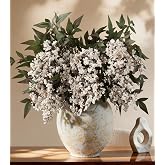 FancyPlus Fake Flowers 3 Pcs 35 Inch Greenery Stems Branches for Vase Floral Stems Realistic Sedum Spray for Home Decor Table Office Wedding Bedroom Party DIY Floral Arrangements Farmhouse Mantel