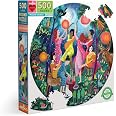 EeBoo Positivity 500 Piece Round Puzzle – Mindful Jigsaw For Adults & Families, 23” Diameter - View #3