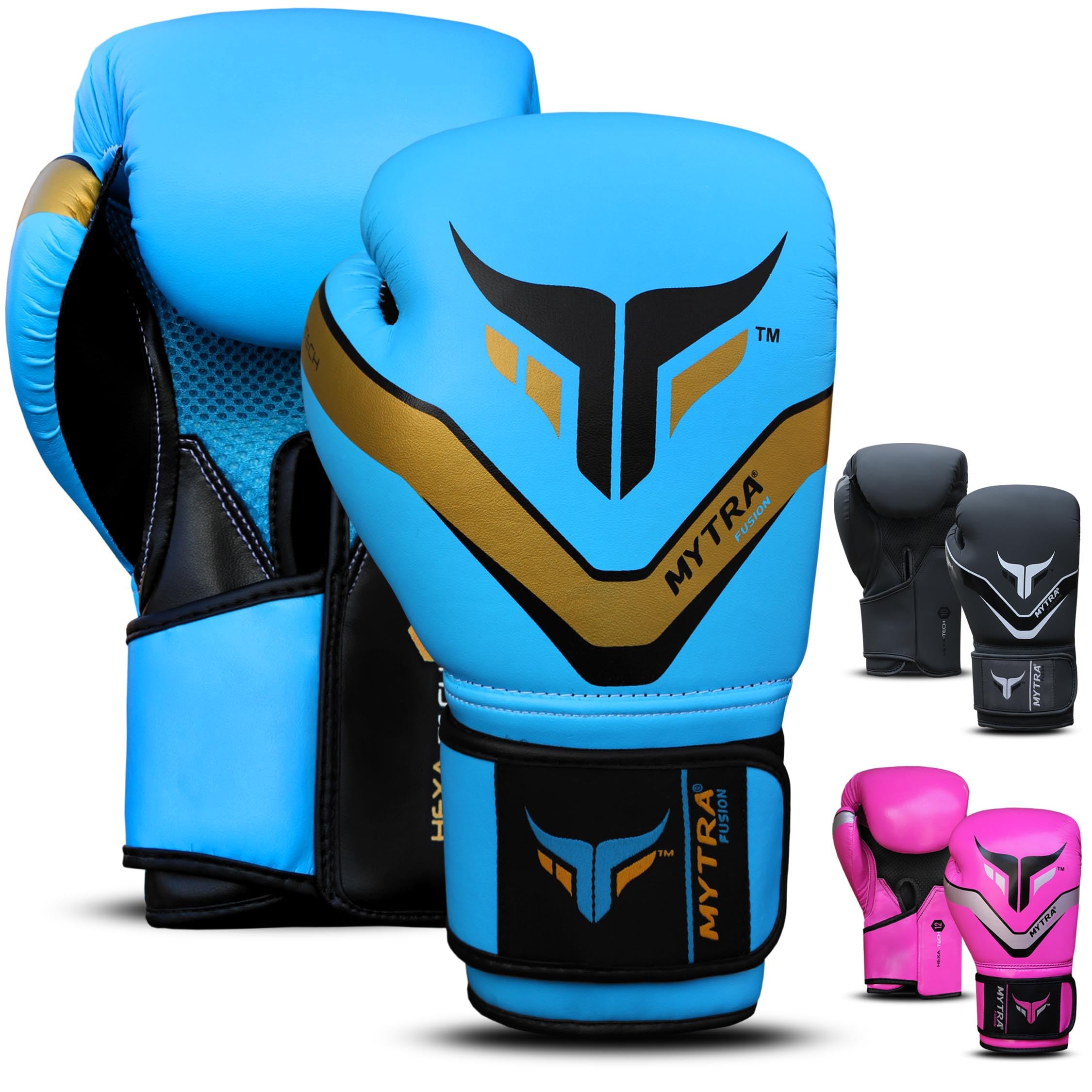 Mytra Fusion Boxing Gloves Hexa-Tech SL-2 (Blue, 10-oz)
