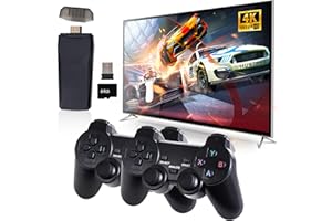 LURMGM Retro Game Console, Wireless Retro Game Console, Plug & Play Video TV Game with 20000+ Built-in Games, 4K HD Output, and 2.4GHz Wireless Controller, 9 Classic Emulators