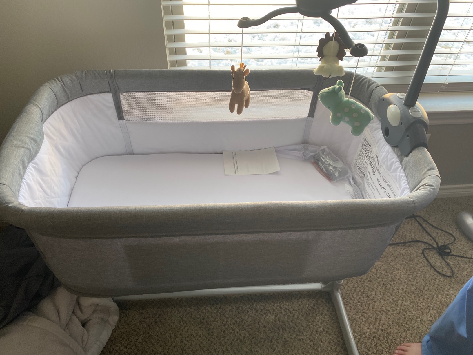 46/mo Finance 4in1 Bedside for Baby Girl or Boy, Converts