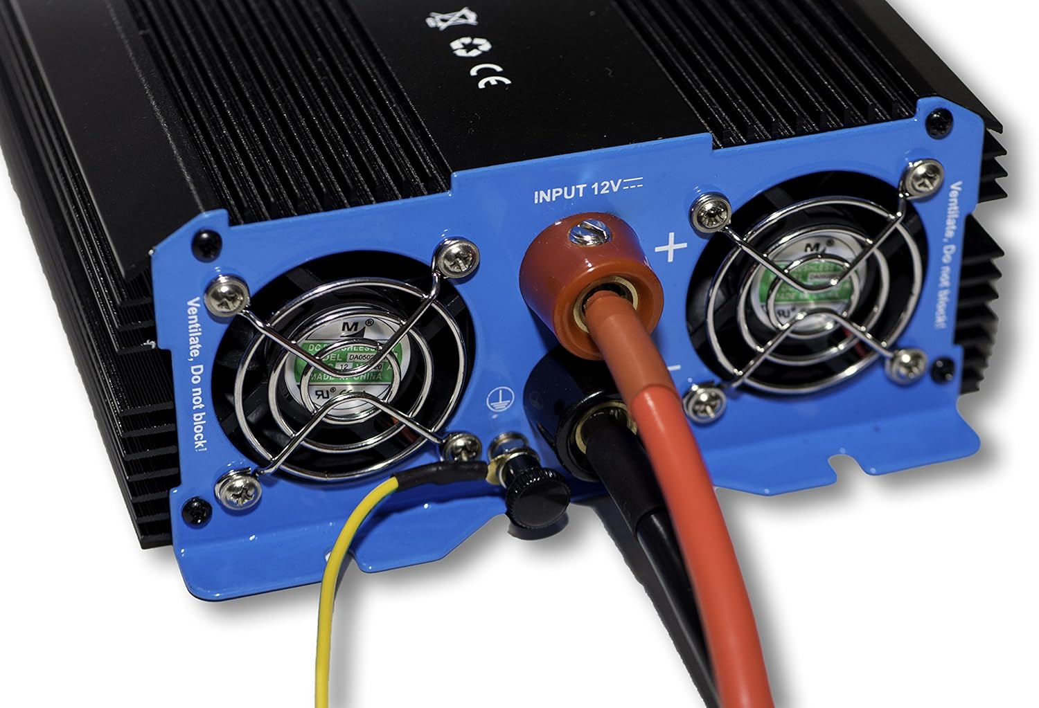 Halo Automotive 1500 Watt Power Inverter 12V DC to 110V AC 3 Outlets and 2 USB Ports: Garden & Outdoor