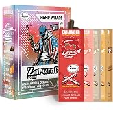 75 PACK Natural Hemp Wraps (15*strawberry 15*vanilla 15*Chocolates 15*peach 15*orange, 25 Packs of 3) - Non-GMO, brown
