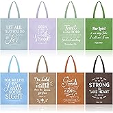 SilTriangle Christmas Christian Tote Bags for Women Religious Reusable Bible Verse Bags Tote with Handle for Christmas Gifts