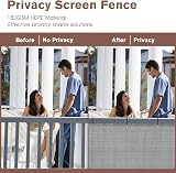 SUNNY GUARD 3'x10' Brown Grey Balcony Privacy Screen Heavy Duty Mesh Windscreen view 3