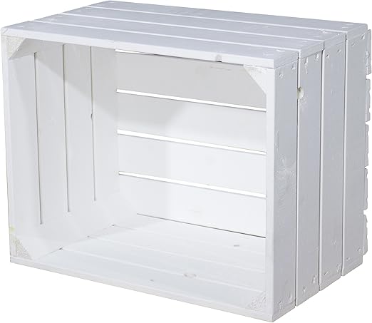 Vintage-Möbel24 GmbH - Caja de madera, 50 x 40 x 30 cm, color blanco: Amazon.es: Hogar
