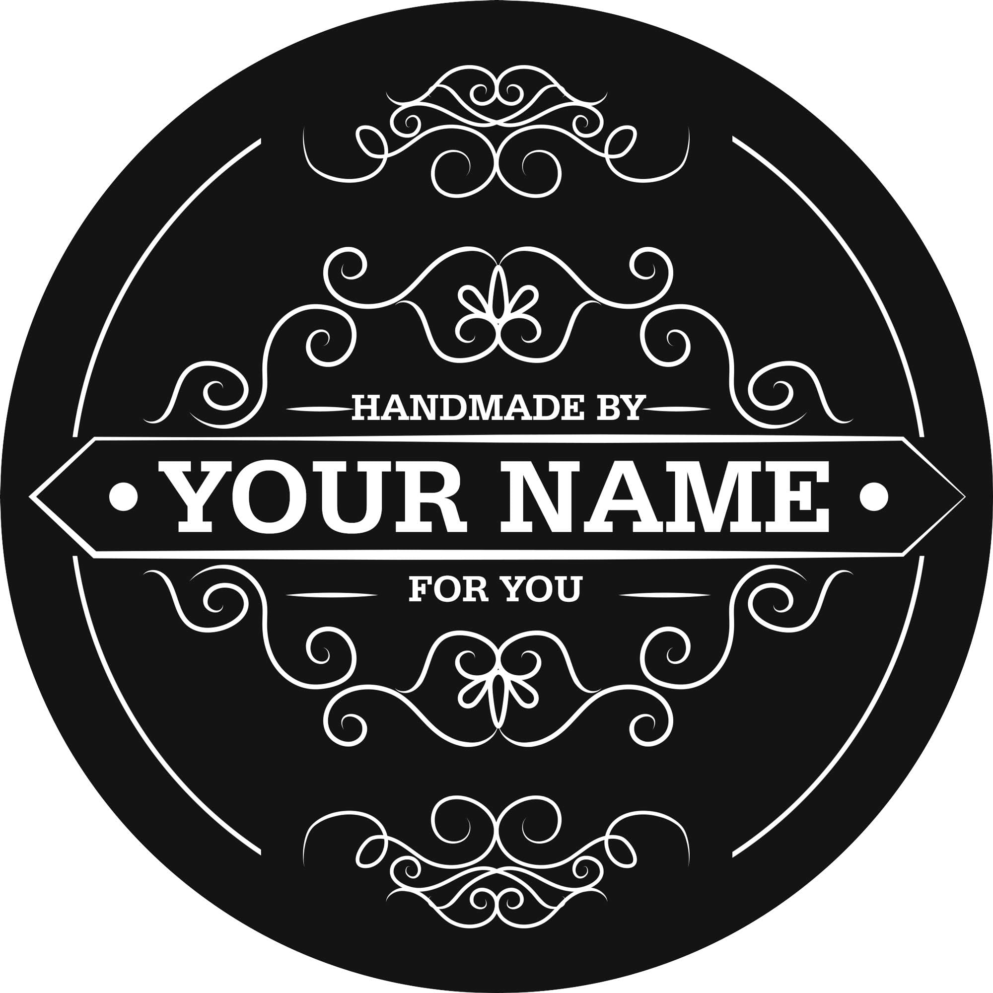 Handmade Retro Style Sticker Labels Personalised Custom Seals Ideal for Party Bags Sweet Cones Favours Jars Presentations Gift Boxes Bottles Crafts