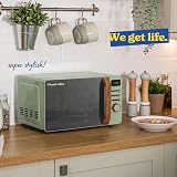 Russell Hobbs RHMD714MG-N 17 Litre Mini Compact Microwave Green Wood Effect view 7