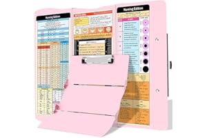 Nursing Clipboard Foldable Clipboard Medical: Edition Cheat Sheets Aluminum 3 Layers Foldable Clipboards Nursing Pocket Size 