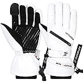 MORXPLOR Winter Ski Snow Gloves Men Women,Windproof Touchscreen Snowboard 3M Thinsulate Insulated Warm Winter Snowmobile Gloves
