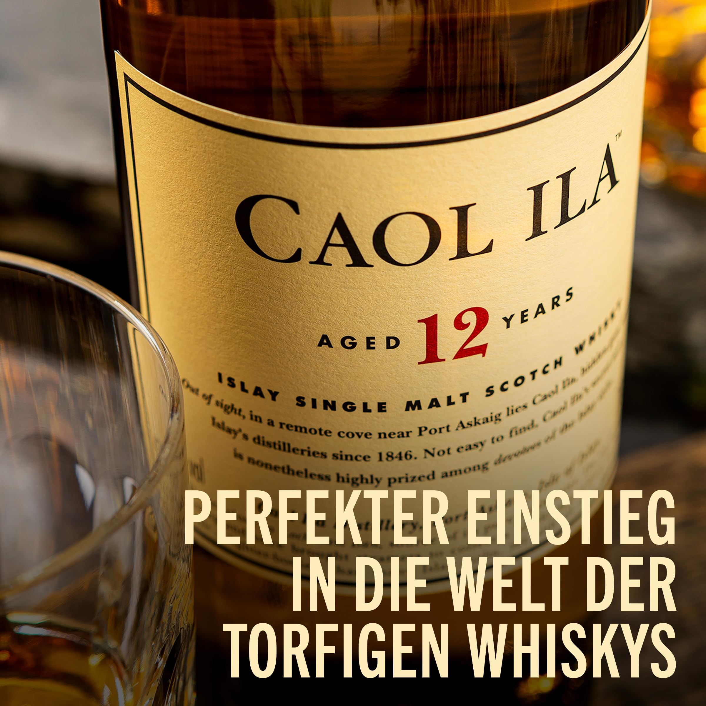 Caol Ila 12 Jahre | Islay Single Malt Scotch Whisky | mit Geschenkverpackung | Ausgezeichneter, aromatischer Single Malt | handgefertigt von den schottischen Inseln | 43% vol | 700ml Einzelflasche | 6