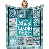 Yufobel Cousin Gift for Women, Gifts for Cousins Female, Best Cousin Gifts, Cousin Birthday Gifts for Women, Birthday Gift for Cousin, Cousin Gift Ideas Throw Blanket 60"x50"