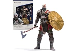 PlayStation God of War Ragnarök, 6” Kratos Action Figure with 5 Accessories, The Shapes Collection, for PS5 Fans & Collectors Ages 17+