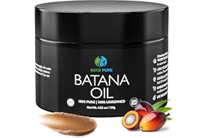 ECCO PURE Premium Raw Batana Oil – Pure & Unrefined - Advanced Hair Regrowth & Scalp Therapy Device - Supports Fuller, Healthier Hair & Skin - For Men & Women, 4.23 OZ