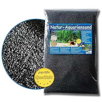 MGS SHOP Aquariensand & - Kies Bodengrund Aquarium Naturquarz Körnung & Farbe wählbar