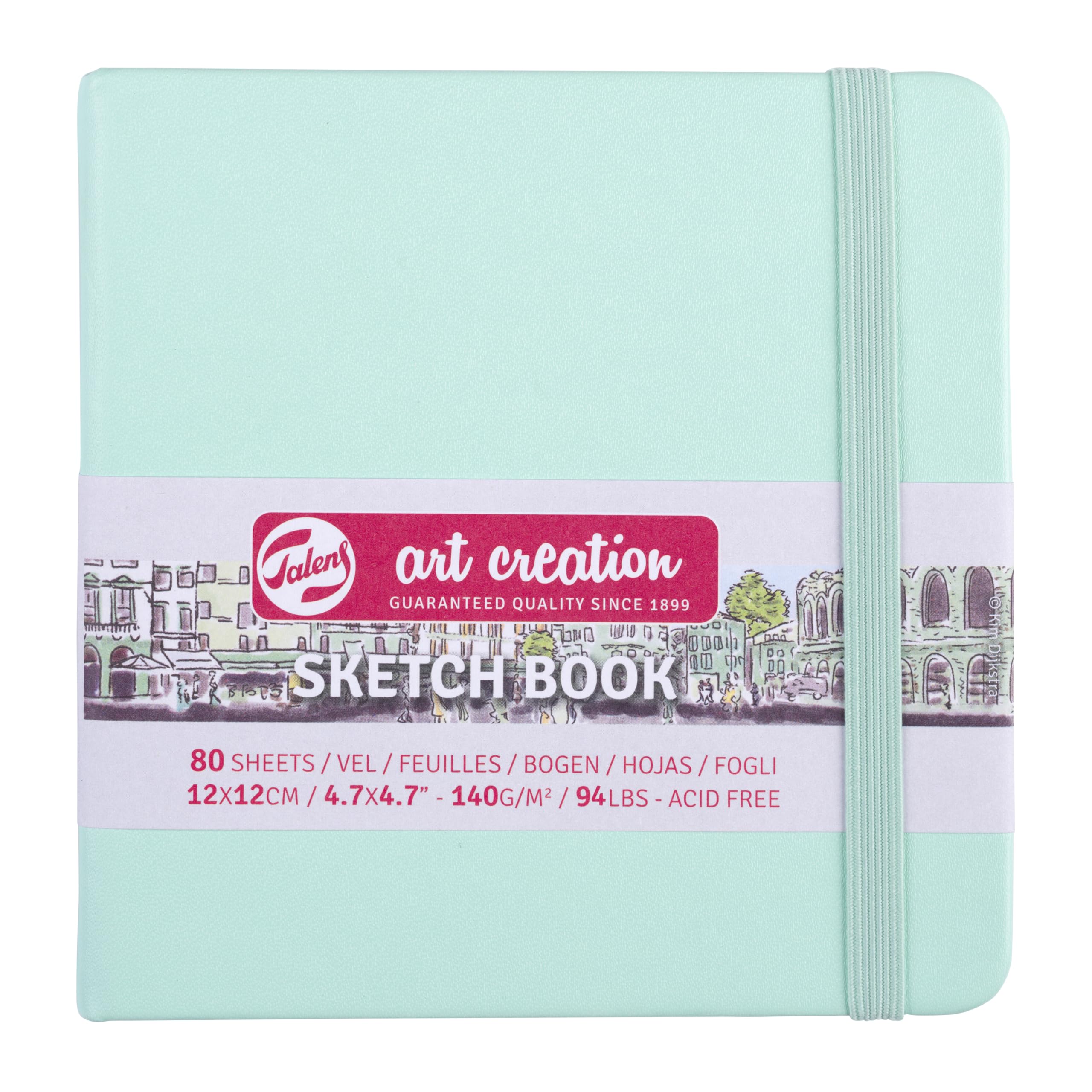 Talens Art Creation Sketchbook 80 Sheets, 12 cm x 12 cm Size, Fresh Mint