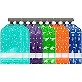 Simple Modern Reusable Food Pouches 10-Pack 5oz - Baby Food Storage Toddler Kids Squeezable Pouch Washable Freezer Safe - 5 F