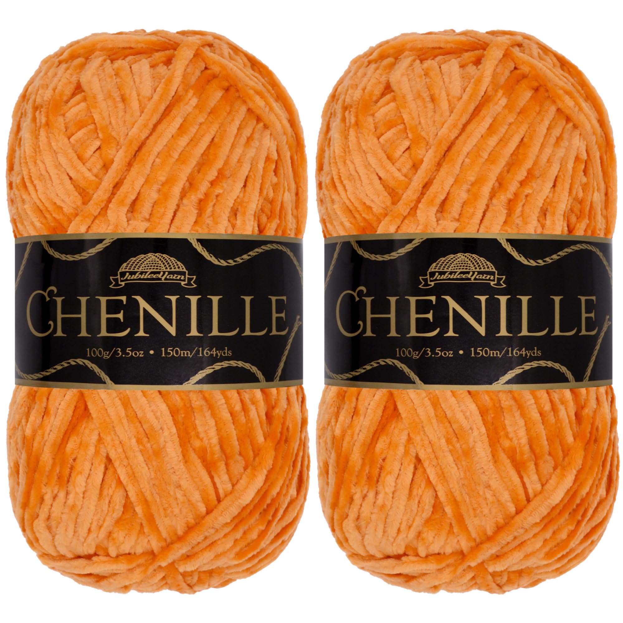 JubileeYarn Chenille Yarn - Worsted Weight - 100g/skein (2 Skeins, 108 Ember) — image 1