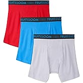Fruit of the Loom mens Men's Breathable Boxer Briefs, Moisture Wicking Underwear, Assorted Color Multipacks
