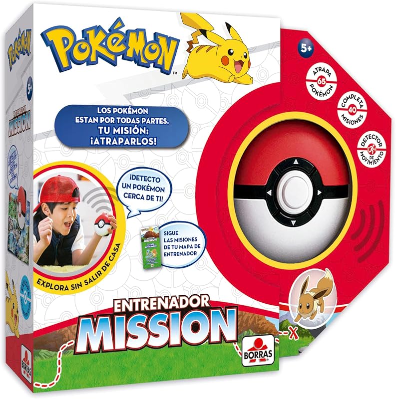 Erase - jogo de tabuleiro interativo pokémon mission, torne-se um treinador pokémon e pegue todos eles. jogo de treinador, aprenda curiosidades sobre seu pokémon favorito (19442)