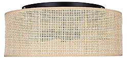 Canarm Bellamy 3-Light Boho Flush Mount, Natural